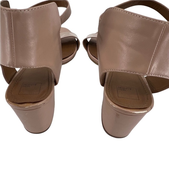 14th & Union Tan Ankle Strap Block Heel Sandals Size 8 1/2 Wide Women’s - Picture 12 of 12